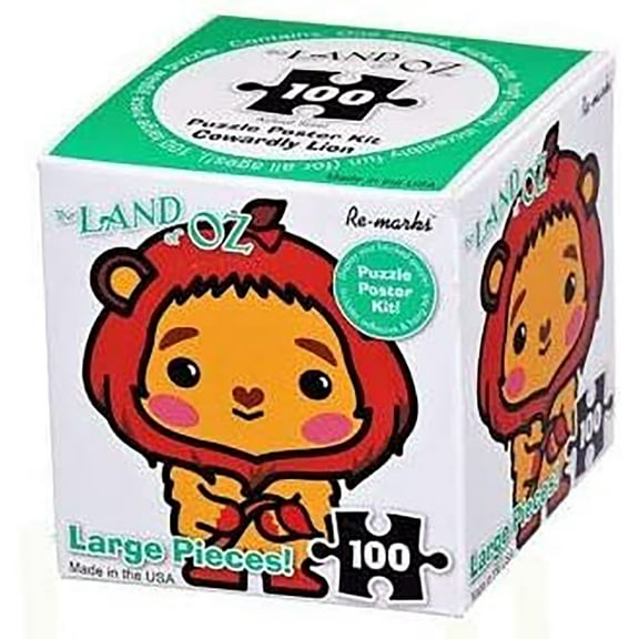 Re-Marks Wizard of Oz 100 Large Piece Puzzle Cube - Cowardly Lion