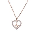 thumbnail image 3 of Collar de Mujer Corazón con Inciales LuckyLy, Modelo Adina rosa UNITALLA, 3 of 7