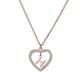 thumbnail image 3 of Collar de Mujer Corazón con Inciales LuckyLy, Modelo Adina rosa UNITALLA, 3 of 7