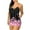 Hot Pink, variant on Teissuly Women's Asymmetrical Chain Strap Decor Crisscross Backless Bodycon Skirt Tops Two Piece Set