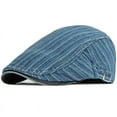 thumbnail image 5 of SikaFu Beret Cap Spring Autumn Hat Vintage Striped Ivy Newsboy Flat Cap Male Female Adjustable Denim Beret Hat Men Women Berets, 5 of 6