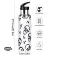 thumbnail image 5 of ALAZA Skulls Bones Water Bottle Insulated Flask Stainless Steel Straw Lid 20 oz, 5 of 6