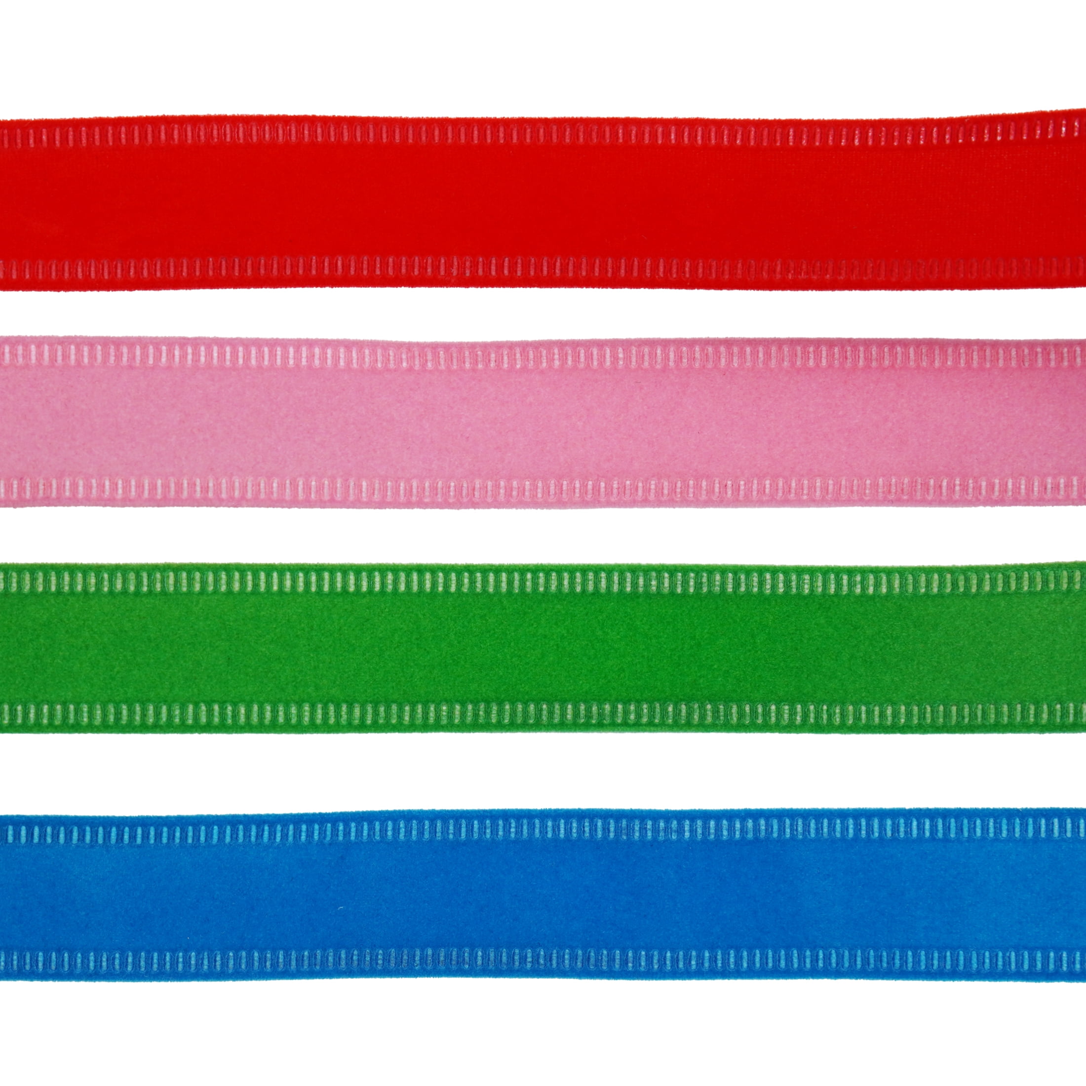 Assorted Color Christmas Ribbon, 0.75" x 12', 4 Pack, by Holiday Time