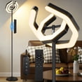 thumbnail image 1 of OUTON LED Floor Lamp for Living Rotatable Standing Lamp with Remote Control, 2700-6500K Color Modern Floor Reading Light, Dimmable Corner Tall Lamp for Bedroom Office, Black, 1 of 8