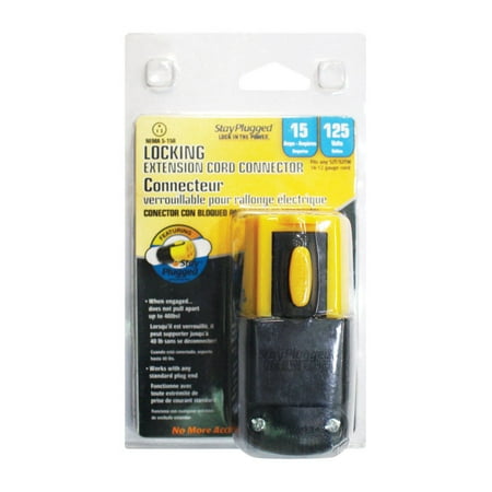 UPC 048243999668 product image for Stayplugged Locking Extension Cord Connector 15 Amp Cd Pack of 6 | upcitemdb.com