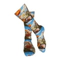 thumbnail image 4 of Rateoe Vibrant Field Of Blossoms print Women's Men's Novelty 20in Crew Socks Cotton Socks Knee High Socks for Walking,Running,Nurses,Pregnancy-One Size, 4 of 8