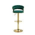 thumbnail image 3 of Lumibee Set of 4 Modern Velvet Adjustable Bar Stools with Backs Set of 4 - Dark Green, 3 of 5
