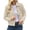 Beige(Womens Outerwear), variant on Jackets for Women Faux Suede Button Down Collared Structured Shoulders Shacket with Pockets Casual Fall Coats