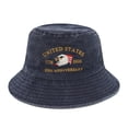 thumbnail image 2 of BSJJY United States 250th Anniversary Bucket Hat, USA Flag Sun Hats for Men Women 4th of July American Flag Bucket Hat Wide Brim Summer Sun Protection Hat (Navy), 2 of 6