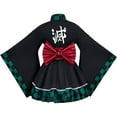 thumbnail image 5 of Black & Green Checkered Tanjiro Style Maid Outfit Dress, 5 of 6