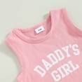 thumbnail image 5 of Okbabeha Toddler Girl Summer Clothes Newborn Sleeveless T-Shirt Shorts Outfits Daddys Girl Sets, 5 of 7