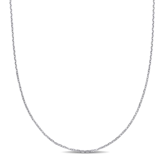 Everly Women's 1.2mm Diamond-Cut 14k White Gold Cable Chain Necklace
