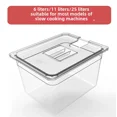 thumbnail image 1 of 11-Liter Sous Vide Water Bath Container: Food-Grade PC Material, -40℃ to 100℃ Temperature Range, Ideal for Home & Party Cooking, Multipurpose Water Bath Pot for Precise Temperature Control and, 1 of 4