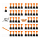 thumbnail image 1 of Kit De Sistema De Niveladores Bloosom  De Azulejos, 100 Piezas Naranja con Negro, 1 of 5