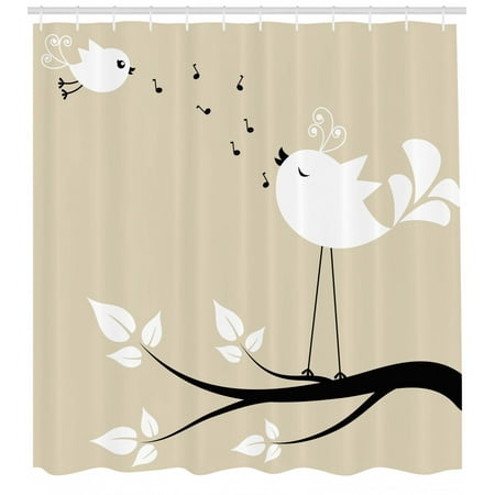 Birds Shower Curtain Two Birds On A Branch Singing Love Songs