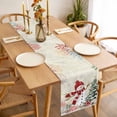 thumbnail image 3 of Beige Christmas Table Runner - 70 Inch Long Snowman Xmas Tree Coastal Snowflake Starfish Cotton and Linen Blended Dress Scarves Farmhouse Table Runner for Kitchen Dining, Coffee Table, 13" x 70", 3 of 8