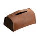thumbnail image 3 of Caja pañuelos piel sintética, estuche para pañuelos faciales, moderno estuche rectangular para servilletas, ideal para encimera, sala estar, Marrón, 3 of 8