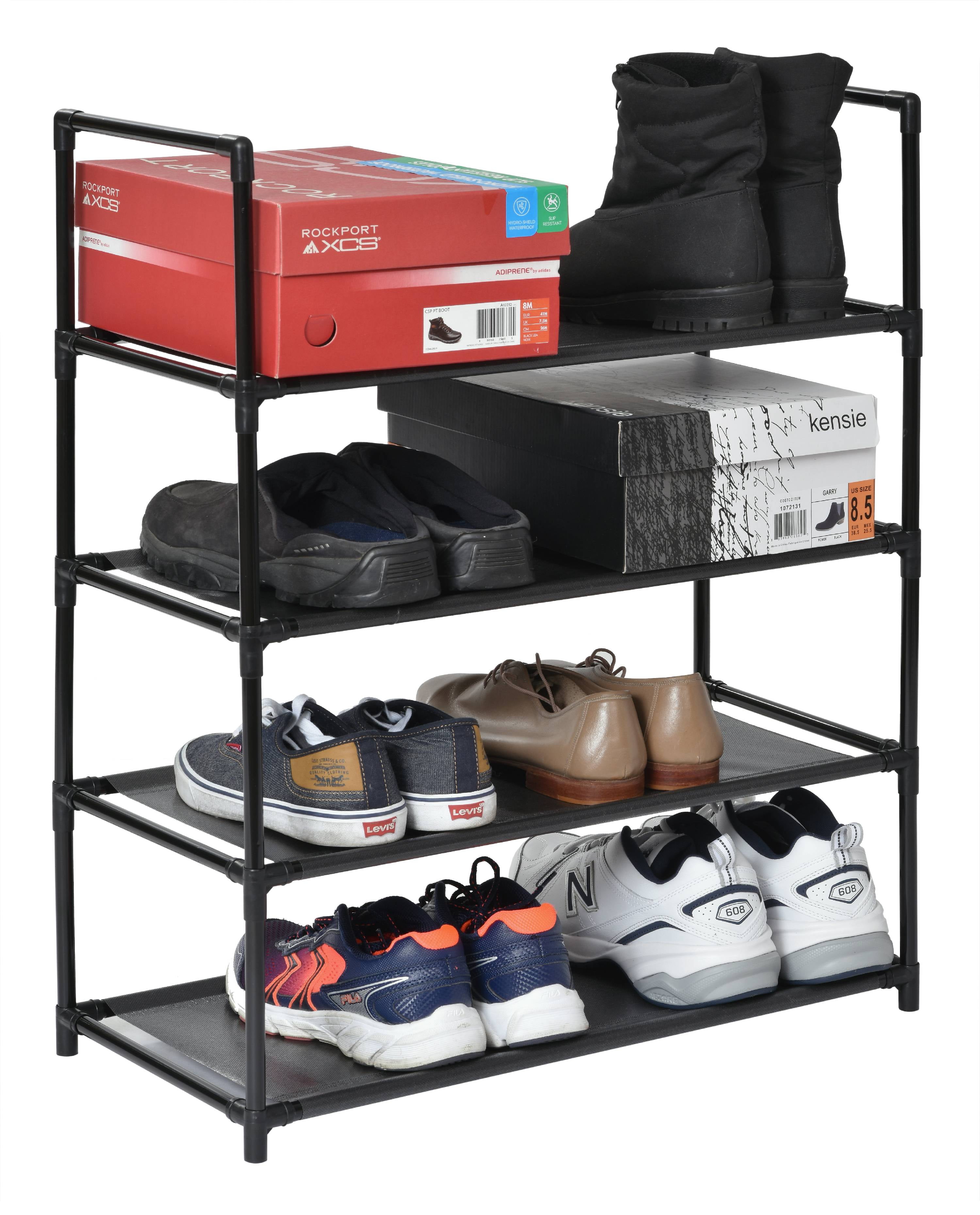 Muscle Rack Sr4L Blk 4 Level Shoe Rack Black