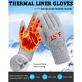thumbnail image 3 of Guantes de invierno REACH STAR, tejidos térmicos con pantalla táctil, 2 pares, 3 of 7