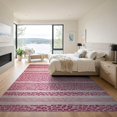 thumbnail image 3 of ODIKA Pink Cheetah Print Leopard Spotted Zebra Stripe Tiger Border Low Profile Flatwoven for Great Room, Indoor Open Concept, Large Living, 3 of 7