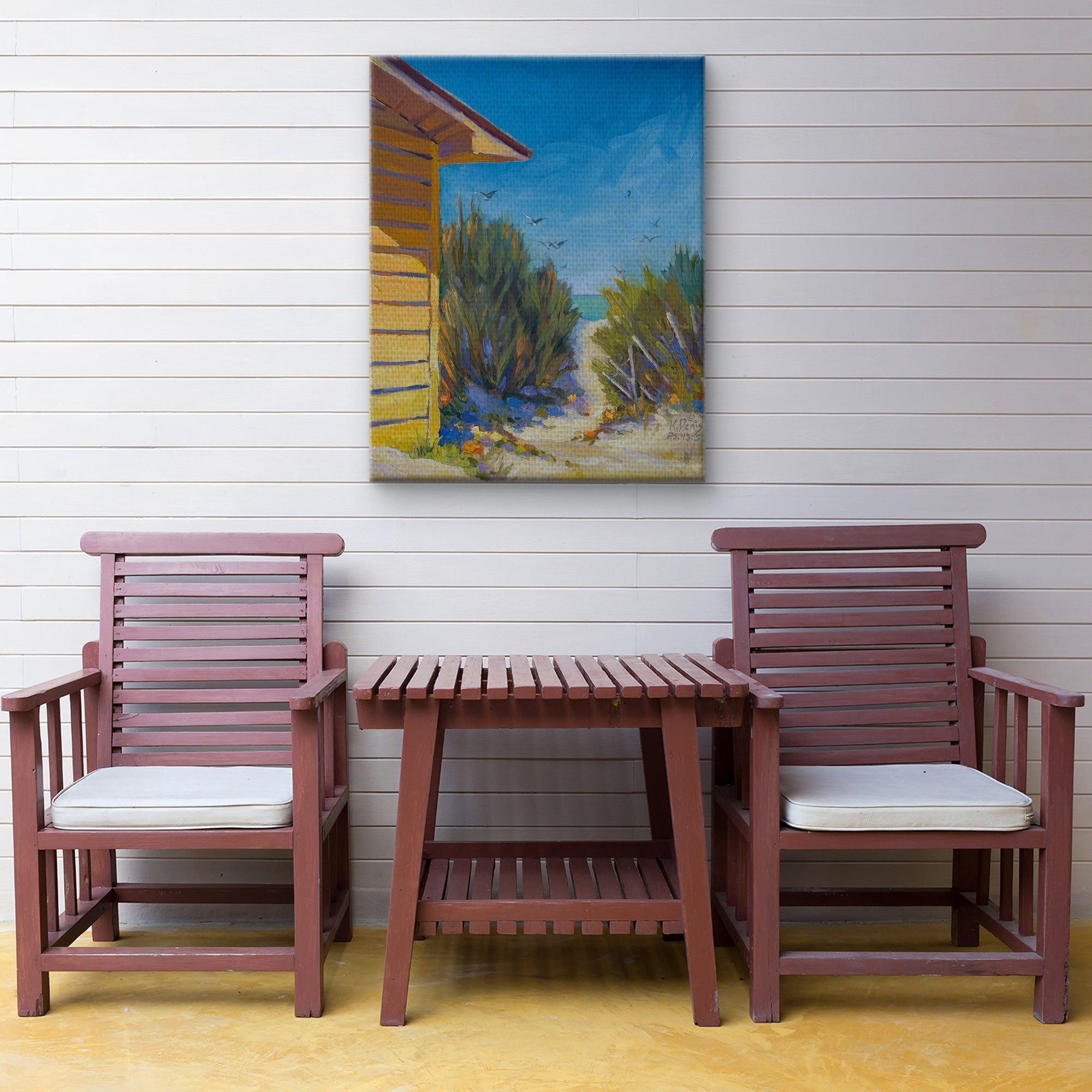 Masterpiece Art Gallery Perfect View Ocean By Kathleen Denis Canvas Art Print 22" x 28"