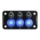 thumbnail image 3 of Panel interruptor basculante para barco marino LED 12V-24V encendido y apagado con 3 botones, 3 of 6