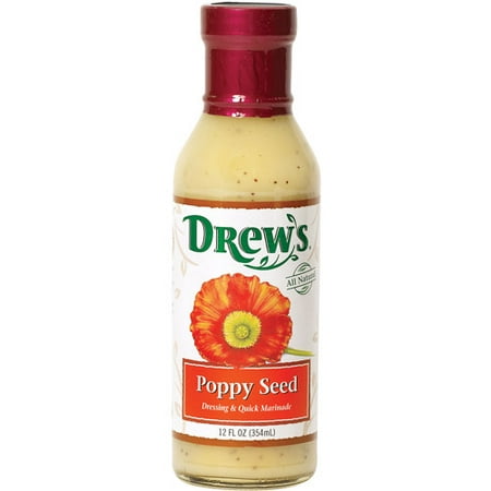 Drew's Poppy Seed Dressing & Quick Marinade, 12 oz (Pack of