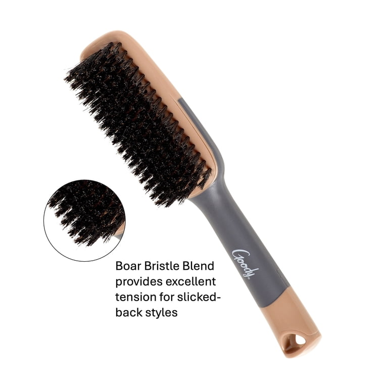 Goody Wooden Boar Handle Hair Brush With Black Bristles 8.5 Inches Long Goody, Wood Boar Brush, Natural Bristles, All Hair Types  main image 4