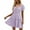 Light purple, variant on Womens Smocked Square Neck Boho Floral Short Sleeve Ruffle Beach Summer Mini Dress