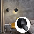 thumbnail image 3 of de pared Decoración 360  degree Giratorio 5W Iluminación led lámpara mate moderna para escaleras de hotel Sala de Porche interior Luz cálida negra Yinane Lámpara de Wall Sconce, 3 of 8