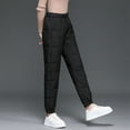 thumbnail image 2 of Fgnfyis Pantalon d'Hiver pour Femmes Jambe Droite Ample Ajusté Grande Taille Thermique Léger Duvet Chaud Pantalon BK1 L, 2 of 3