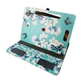 thumbnail image 3 of White Flower Blue tablet case 10 inch for Digiland 10.1 10 inch android tablet cases 360 rotating slim folio stand protector pu leather cover travel e-reader cash slots, 3 of 6