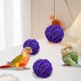 thumbnail image 5 of Beautynvta 2 Pcs Round Wicker Rattan Balls, 2'' Rattan Woven Decorative Ball Bowl Vase Filler, Wicker Balls for Birthday Home Party Table Centerpiece Wedding Decor, Purple, 5 of 6