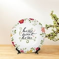 thumbnail image 3 of Honeii Home Sweet Home Floral Print Elegant Bone China Decorative Plate, Porcelain Plate,Art Crafts,Ceramic Ornaments for Home Office Wall Decor-6in, 3 of 3