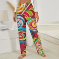 thumbnail image 3 of Candy Pattern Rainbow Lollipop Winter Female Pants Flannel High Waist Women Pants Lady Warm Straight Leg Plush Trousers, 3 of 7