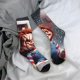 thumbnail image 6 of Saiise Chucky Funny Socks Men Women Adults Novelty Graphic Crew Tube Socks Crazy Design Casual Dress Socks for Sports,Running,Travel, 6 of 7