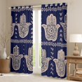 thumbnail image 2 of Homewish Bohemian Mandala Black Out Curtains for Teens Boys Girls,Hippie Floral Flower Curtains Pack of 2 (42x63 Each),Exotic Style Bedroom Curtains,Ultra Soft Home Decor, 2 of 6