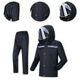 thumbnail image 2 of TISHITA Rain Suit Adjustable Cuffs Lightweight Rainsuit Rainproof Raincoat with Hood XL, 2 of 8