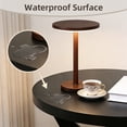 thumbnail image 4 of Round End Table 24'' High Side Table with Cross Legs, Modern Accent Bedside Table for Living Room, Balcony, Bedroom or Small Spaces, Black, 4 of 7