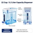 thumbnail image 3 of ZeroWater Dispensador de jarra con filtro de agua de 5 etapas, listo para leer, 22 tazas, con filtro de agua cero TDS de 5 etapas, certificado IAPMO para reducir metales, cloro, plomo, cromo y product, 3 of 5