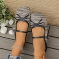 thumbnail image 3 of FRSASU Knit Flats for Women Square Toe Flats Casual Ballet Flats with Ankle Strap,Washable Comfortable Dressy Mary Jane Flat Black, 3 of 9