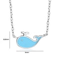 thumbnail image 6 of My Daily Styles 925 Sterling Silver Ocean Whale Shaped Pendant Necklace with Pink Enamel (Blue), 6 of 6