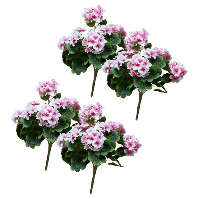 Artificial Geraniums Silk Flowers Heads Table Centerpiece Garden Wedding Prof