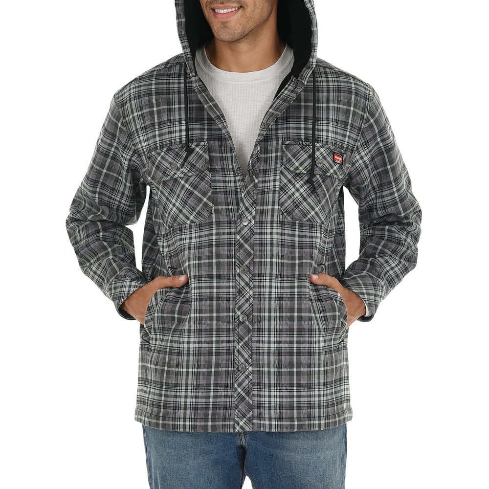 wrangler fleece lined shirt