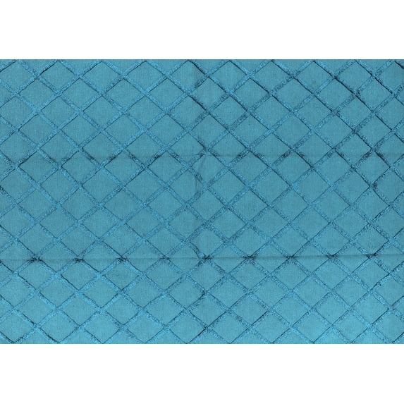 Ahgly Company Indoor Rectangle Solid Light Blue Modern Area Rugs, 6' x 9'