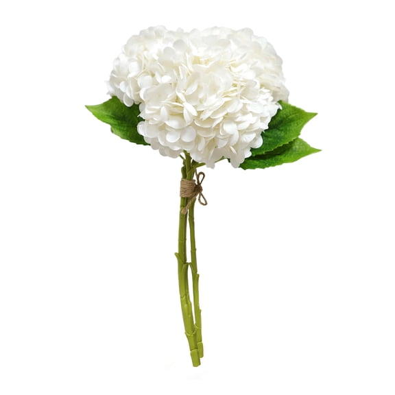 My Texas House Faux Hydrangea Bundle, White, 19"