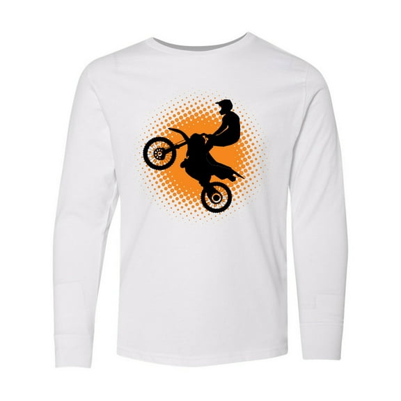 Inktastic Motocross Rider Freestyle Sports Long Sleeve Youth T-Shirt