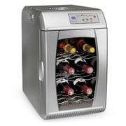 The Cellar 9-Bottle Countertop Portable Wine Cooler, Silver