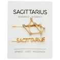 thumbnail image 4 of Sagittarius Zodiac Hair Pins, Rhinestone Barrettes (Gold, 2 Pack), 4 of 5