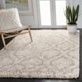 thumbnail image 2 of SAFAVIEH Hudson Louise Plush Geometric Shag Area Rug, Multi Ivory/Beige, 5'1" x 7'6", 2 of 8